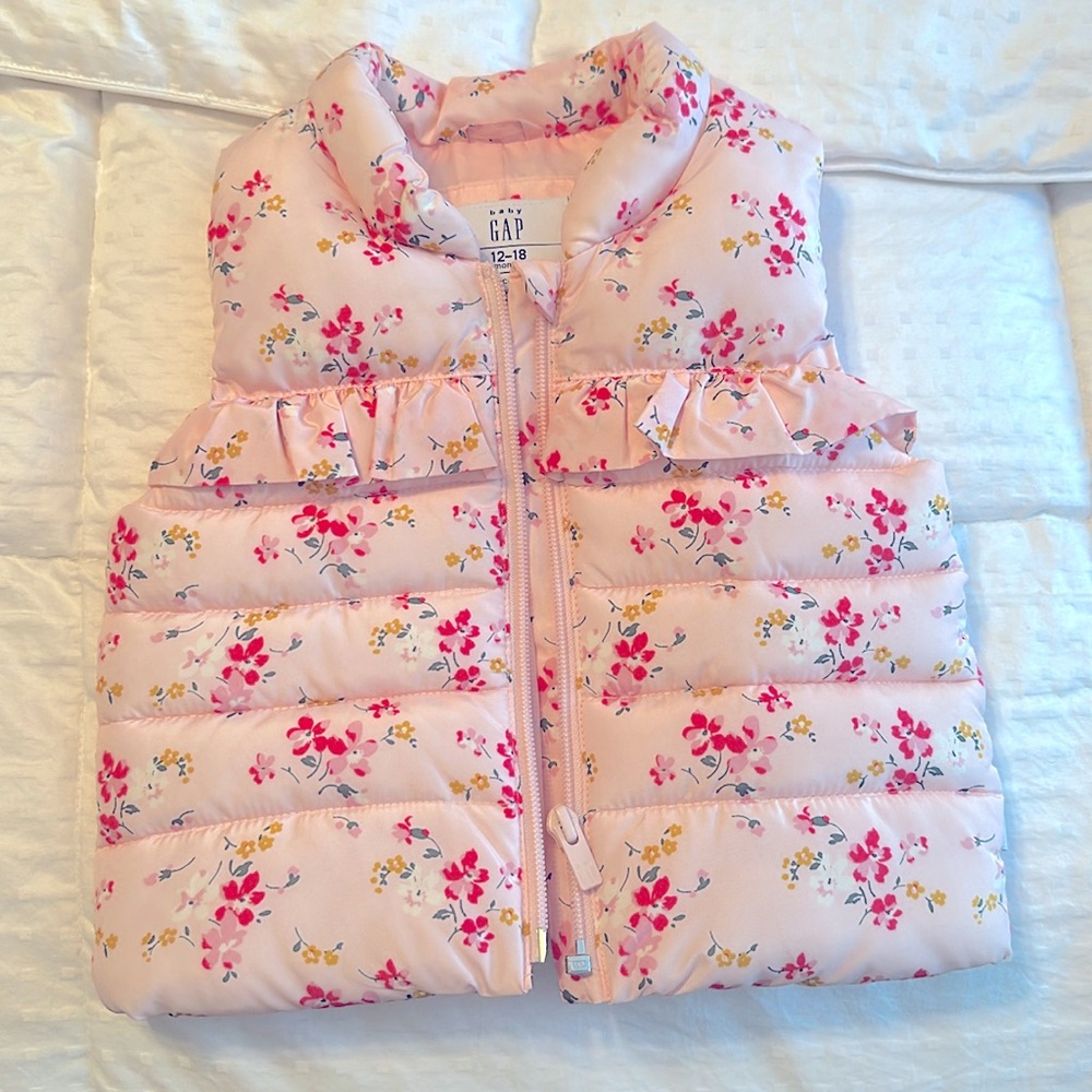 Baby Gap puffer vest - FLORAL
